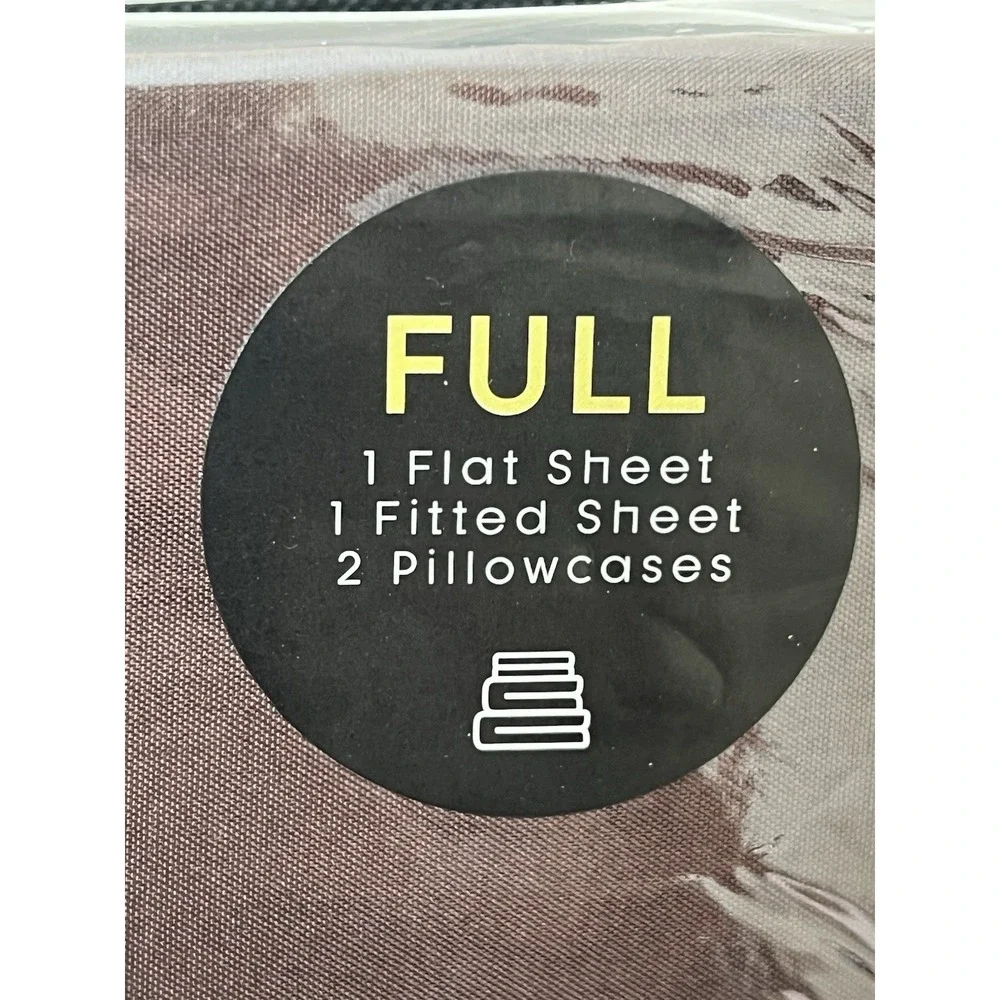 Luxury Hotel Collection Home Details Full‎ 4 Pc Microfiber Sheet Set Soft Brown